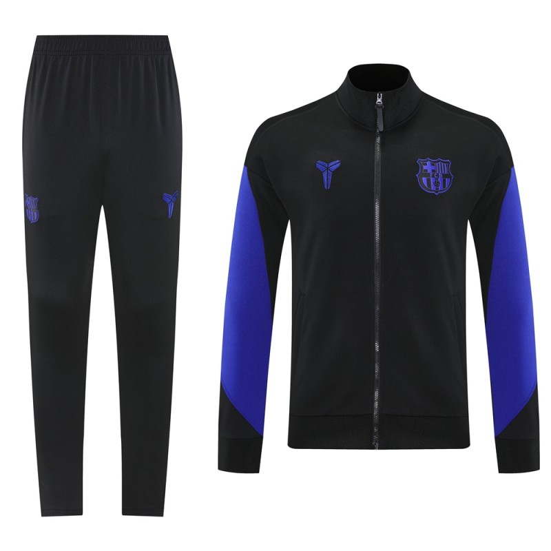 25/26 Barcelona Black/Blue Full Zipper Jacket +Long Pants