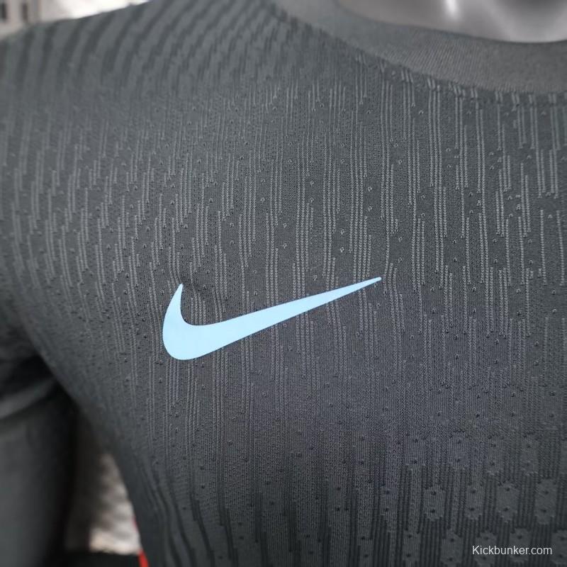 Player Version 2025 England Away Black Long Sleeve Jersey