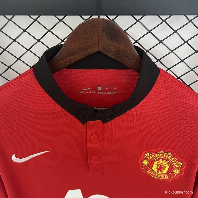 13/14 Retro Long Sleeve Manchester United Home Jersey