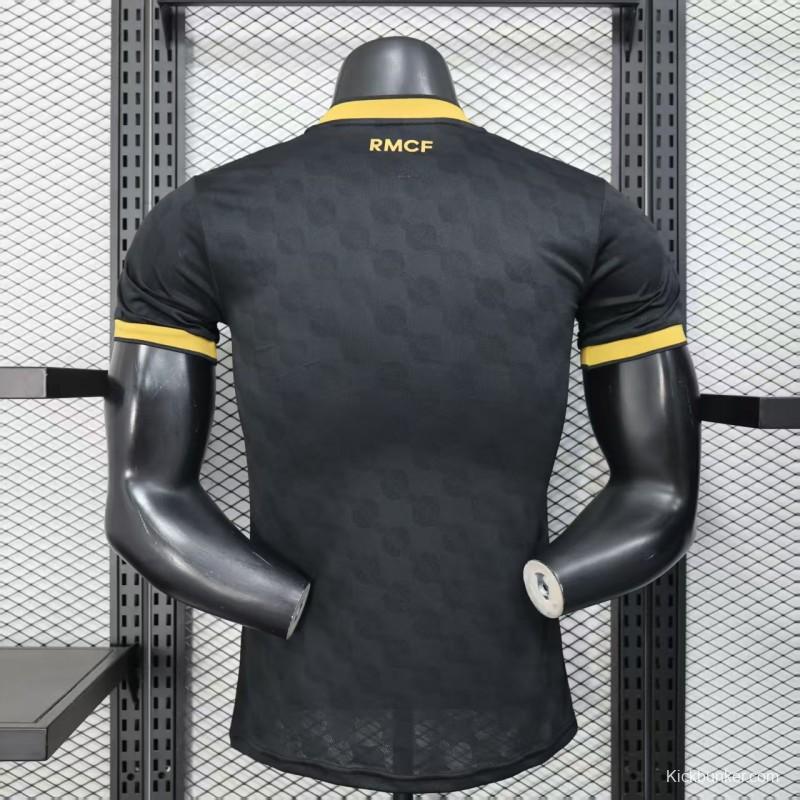 Player Version 25/26 Real Madrid Black with Gold Trim Jersey
