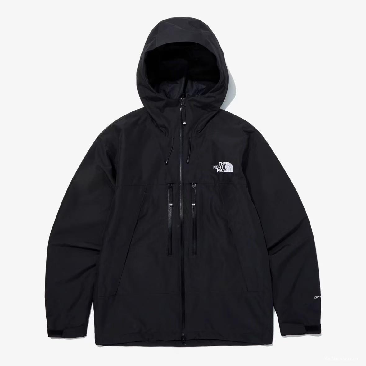 2025 The North Face Summit Series Technical Jacket - Cream/Black Colorblock with Dual-Zip Design