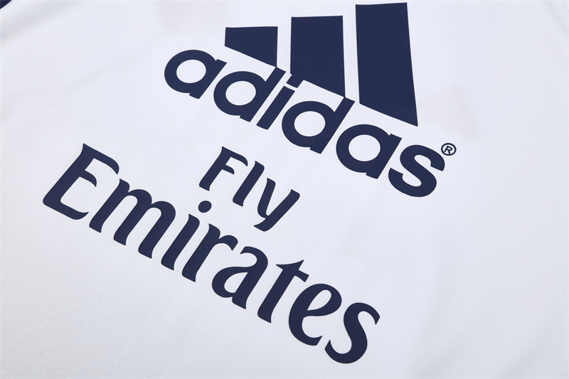 Retro 16/17 Real Madrid White Half Zipper Jacket