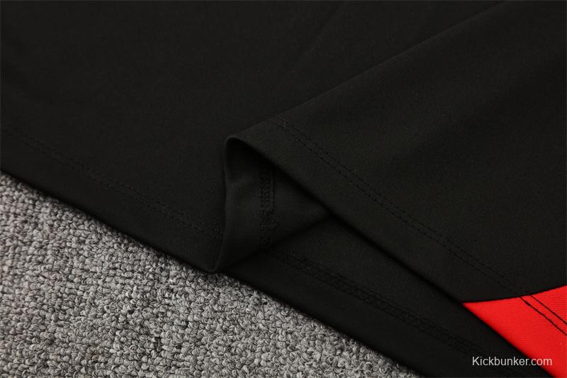 25/26 Portugal Black Half Zipper Jacket+Long Pants