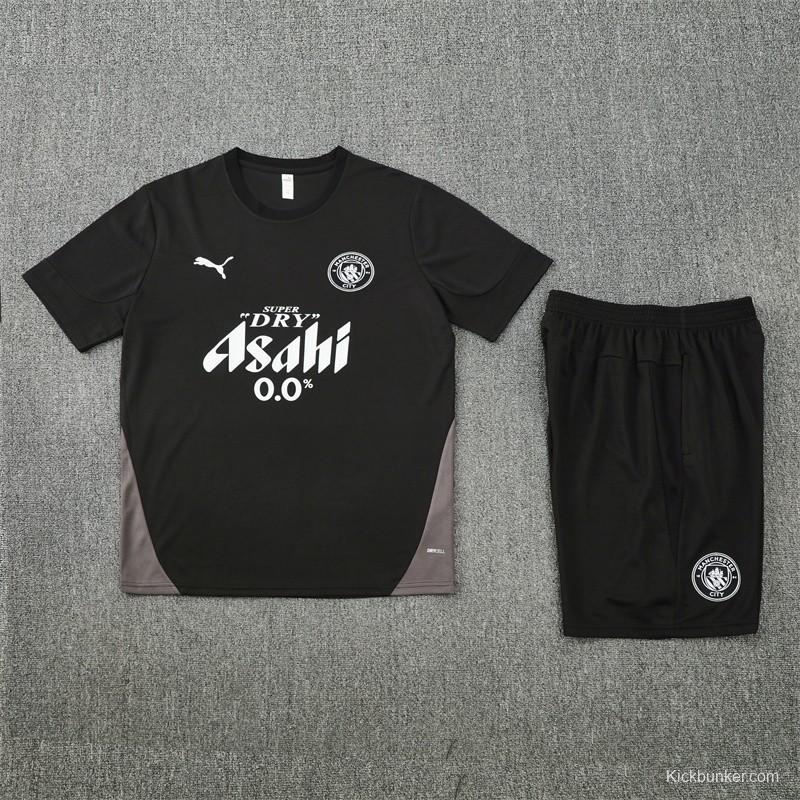 25/26 Manchester City Black with XS Short Sleeve+Soccer Shorts