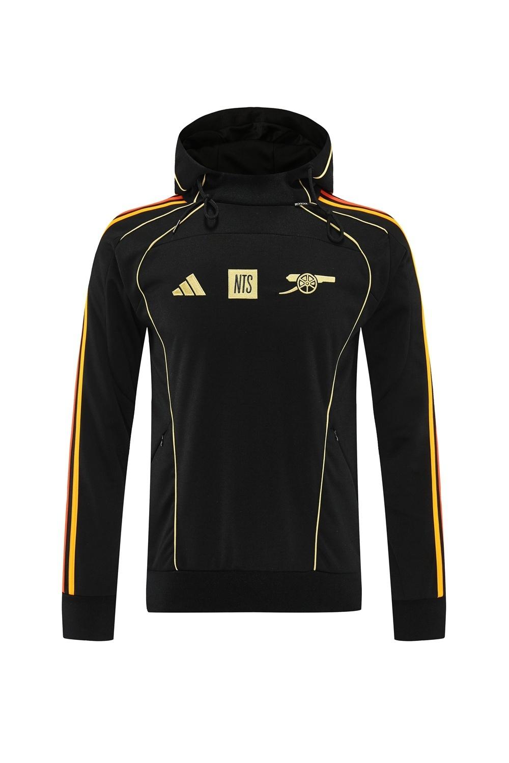 25/26 Arsenal Black Full Zipper Jacket + Long Pants