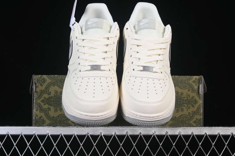 Nike Air Force 1 '07 Low Gucci Collaboration Ghost Face Beige Gray Casual Sneakers - QW5836-024