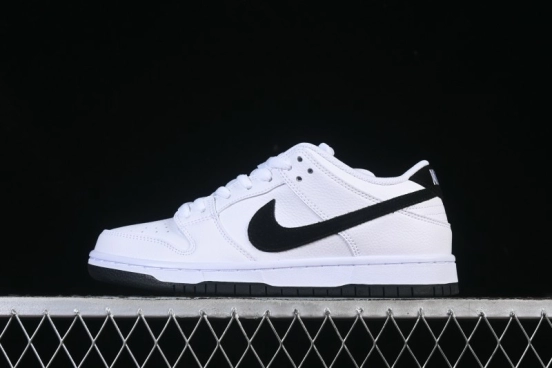Nike SB Dunk Low Classic White Black Low-Top Casual Skate Shoes HF3704-100