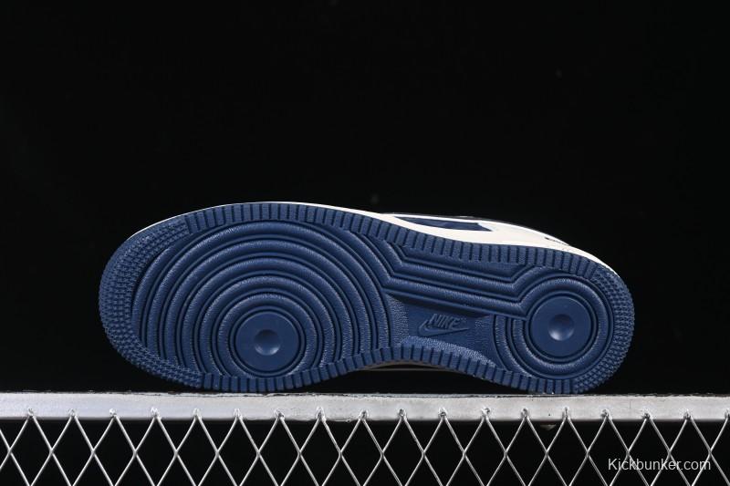 Nike Air Force 1'07 Low Supreme Co-branded Ripple Beige Blue Casual Skate Shoes - XY2025-001