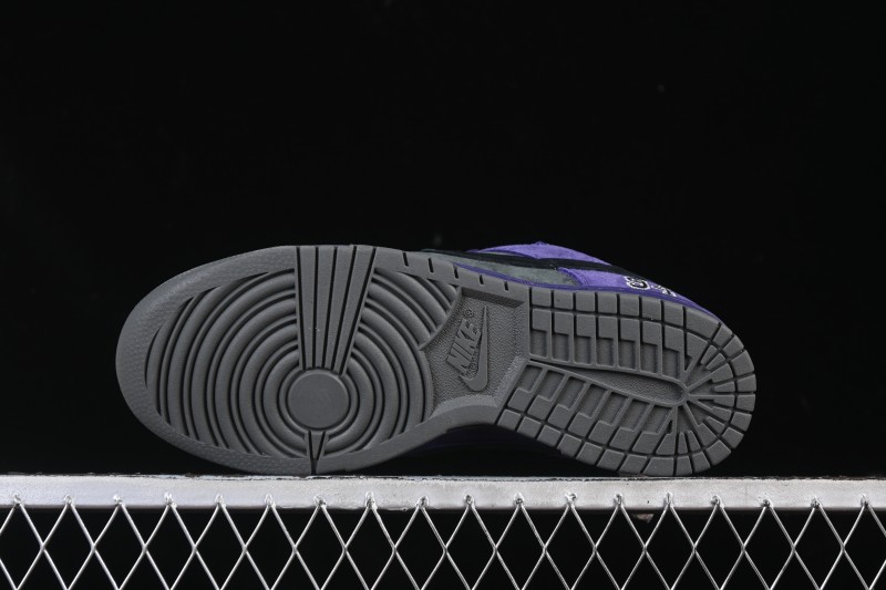 Nike Supreme Dunk SB Dunk Low Casual Skate Shoes Grey Purple - HQ8487-500