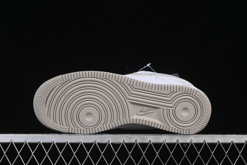 Nike Air Force 1 '07 Low Gucci Collaboration Light Gray Denim Glow-in-the-Dark Low-Top Casual Sneakers - XX3168-197