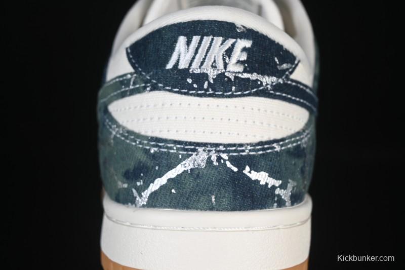 Nike SB Dunk Low Military Green Woven Custom Low-Top Casual Skate Shoes - SC0601-464