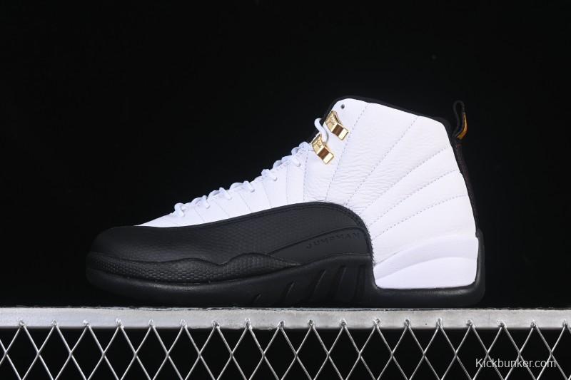 Nike Air Jordan 12 Retro Taxi Gold Buckle Basketball Shoes - CT8013-117