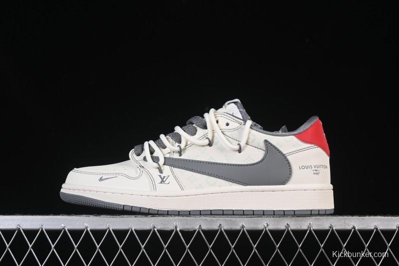 Nike Travis Scott x Fragment Design x Air Jordan 1 Low OG SP AJ1 Low Top Casual Sneakers - HT5088-605