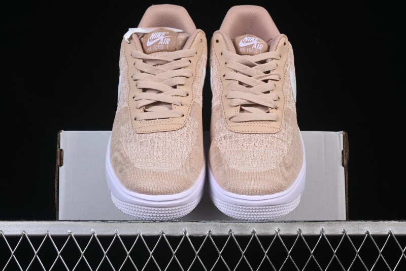 Nike Air Force 1'07 Low Knit Khaki Casual Sneakers - CI0051-200