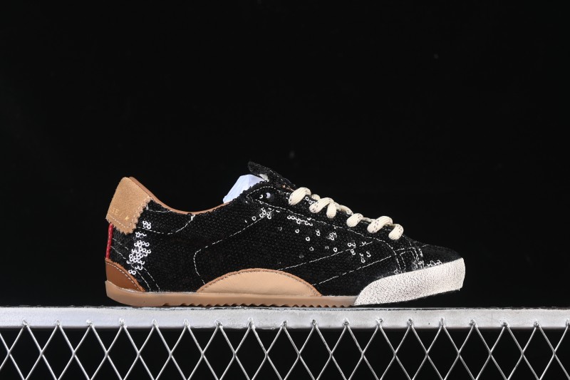Golden Goose True Star Distressed Leather Sneakers - GGDB