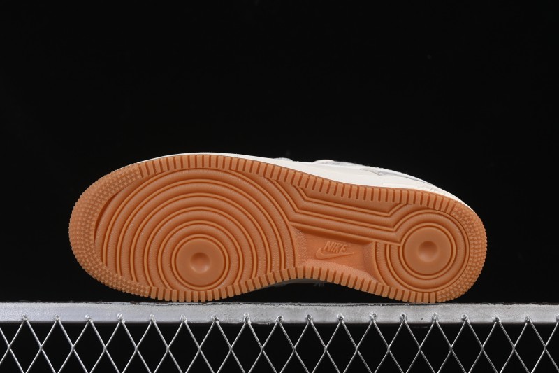 Nike Air Force 1 '07 Low Gucci Collaboration Smoke Grey Gum Low-Top Casual Sneakers - DK0188-084