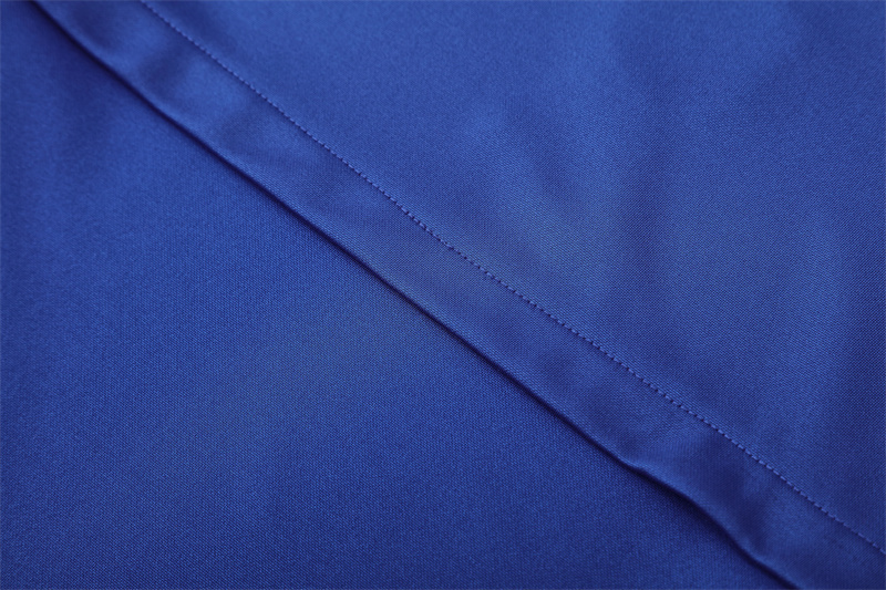 2002 Brazil Color Blue Half Zipper Jacket+Long Pants