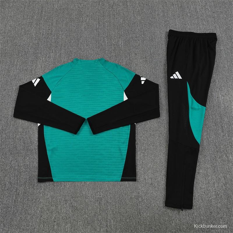 Player Version 25/26 Liverpool Green AD on Both Sleeves Half Zipper Jacket+Long Pants