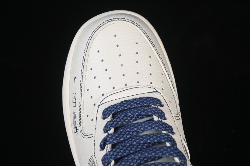 Nike Air Force 1 '07 Low Stussy Collaboration Double Swoosh Iridescent Low-Top Casual Skate Shoes - DD1982-306