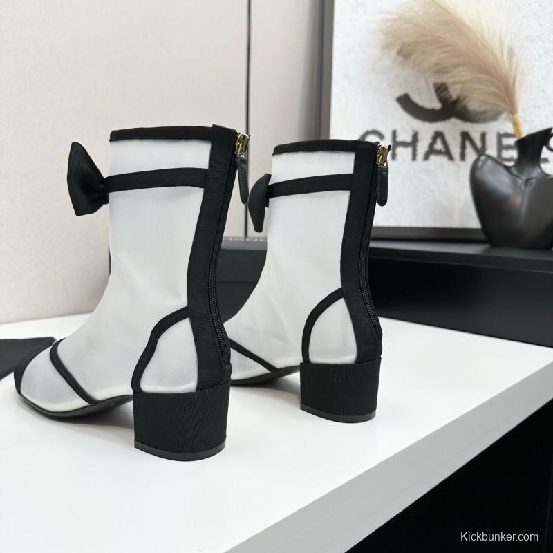 Chanel 2025 SS Classic Bow Ankle Boots - LY00
