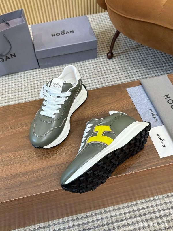 Hogan H-STRIPES Series Couple Thick Sole Dad Shoes Flying Boat Shoes Casual Sports Shoes - AS00350