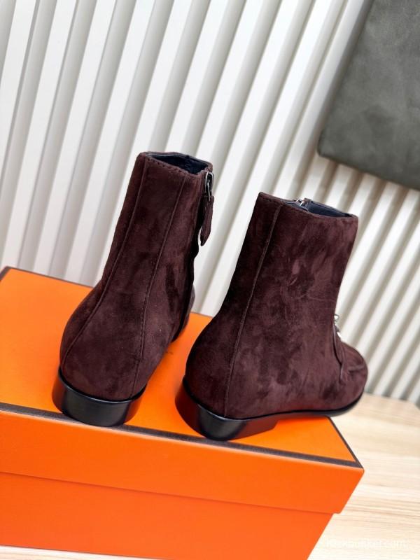 Hermes Kelly Buckle Ankle Boots - LY00390