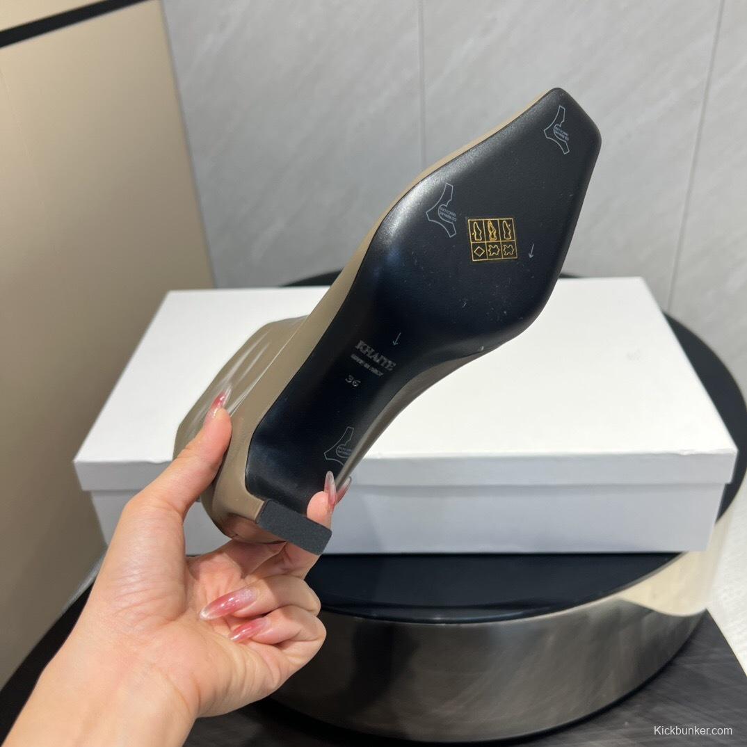 Khaite 2025 SS Collection Square Toe Slip-On Ankle Boots - KFY00390