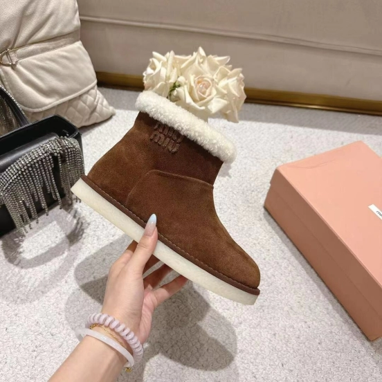MIU MIU 2025/SS Korean Style Popular Small Potato Snow Boots Upgraded Version - LY00300