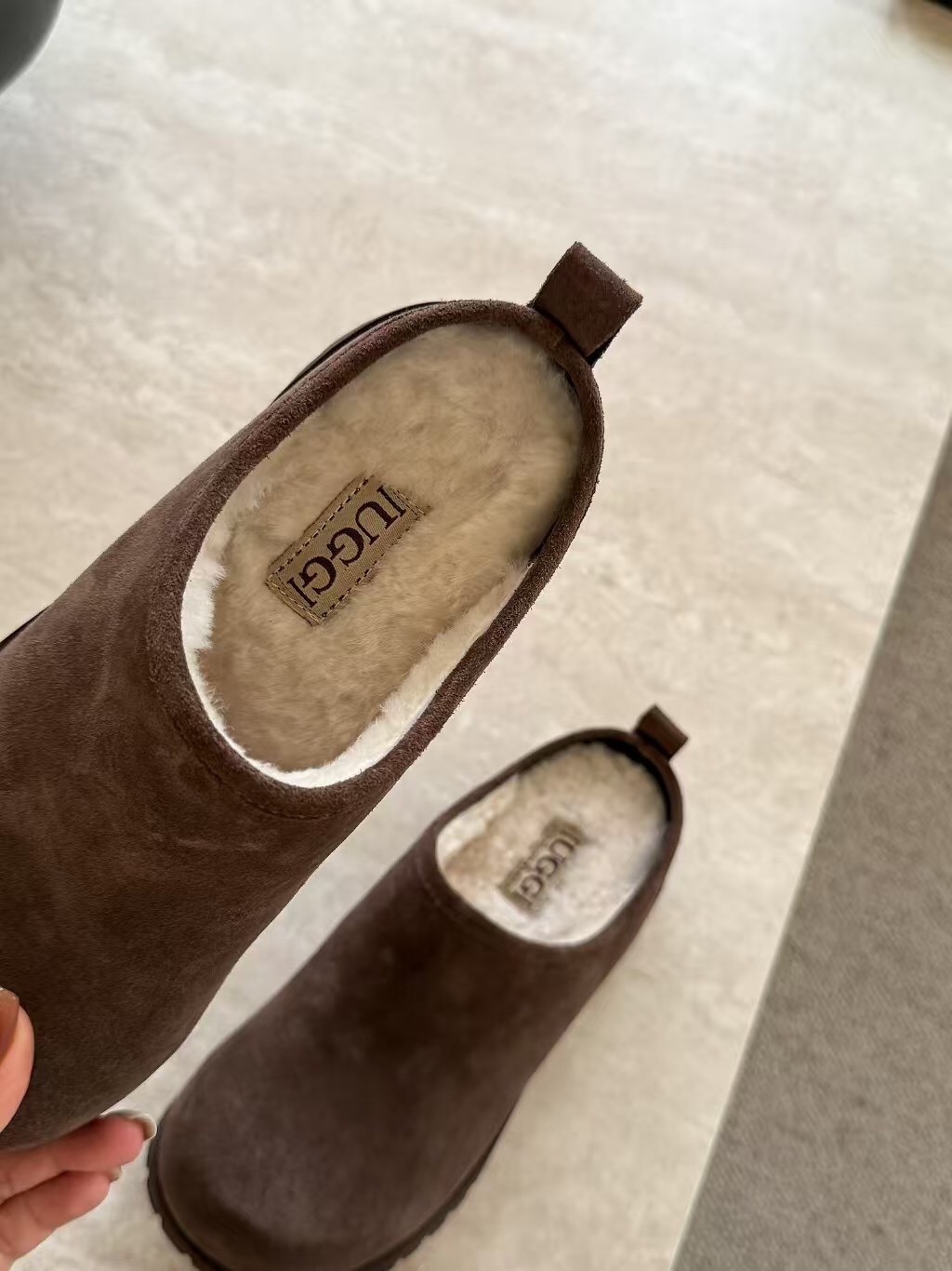 Ugg 2025/SS Potato Wool Slippers with Inner Height Increase - KFY00240