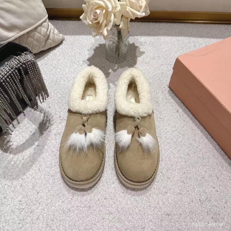 MIU MIU 2025 SS Korean Style Popular Small Potato Snow Boots Upgraded Version - LY00290