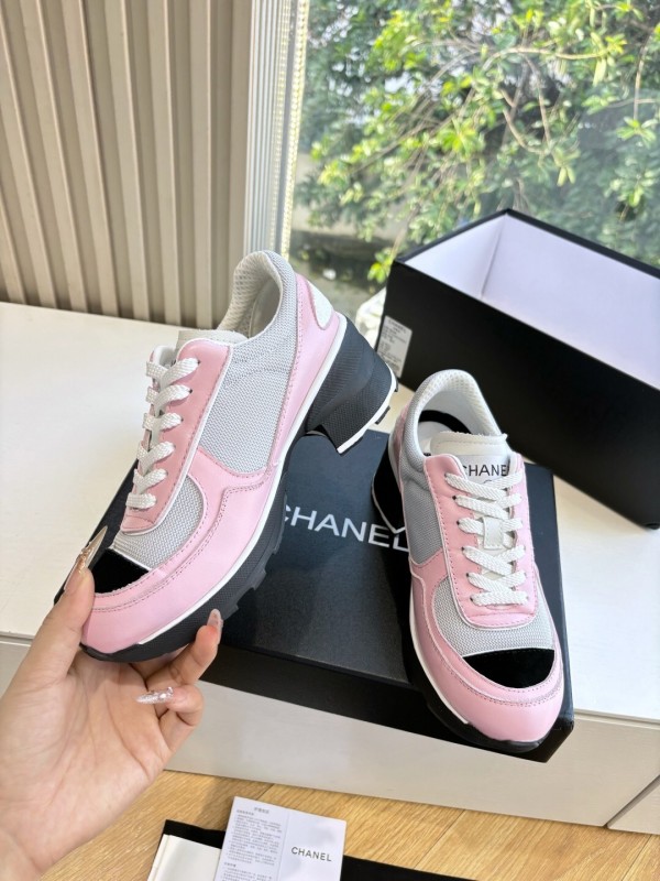 Chanel 2025/SS New Arrival High-Heel Two-Tone Casual Sneakers - KFY00320