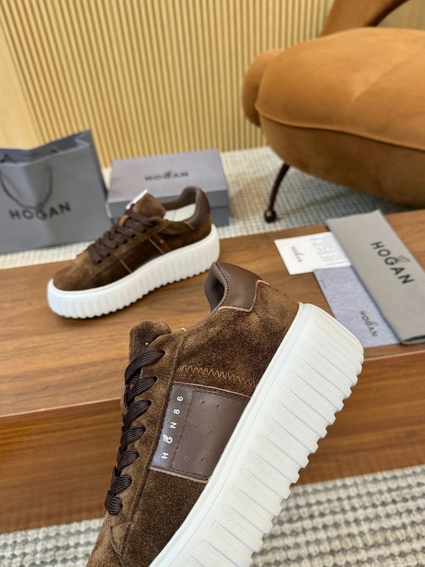 Hogan H-STRIPES Series Couple Thick Sole Biscuit Shoes Airship Shoes Casual Sneakers - AS00310