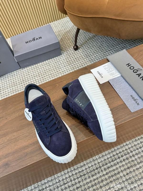 Hogan H-STRIPES Series Couple Thick Sole Biscuit Sneakers Urban Leisure Shoes - AS00310