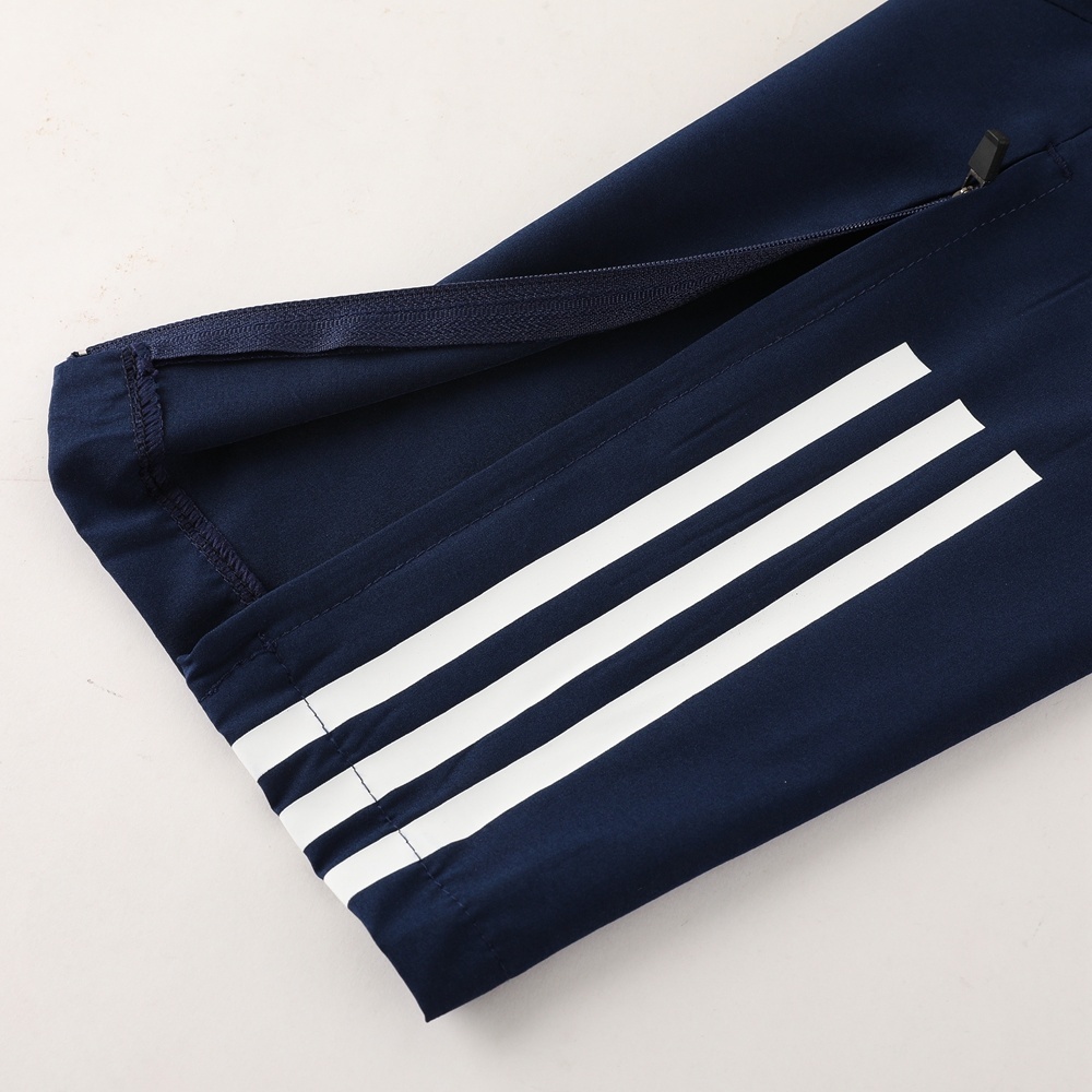 2025 Adidas Royal Blue Half Zipper Jacket+Long Pants S-2XL