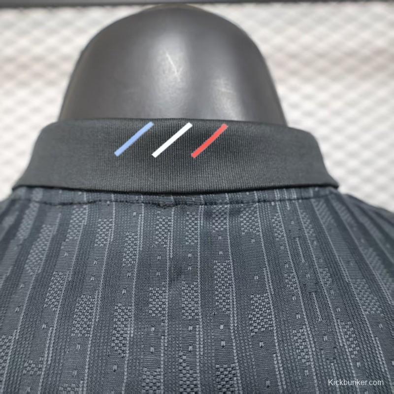 25/26 Player Version  Paris Saint-Germain Away Dark Grey with Vertical Stripe Pattern Jersey