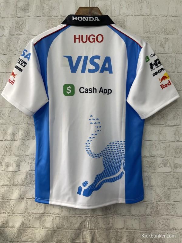 2026 F1 Red Bull Racing White with Blue Bull Graphic Polo