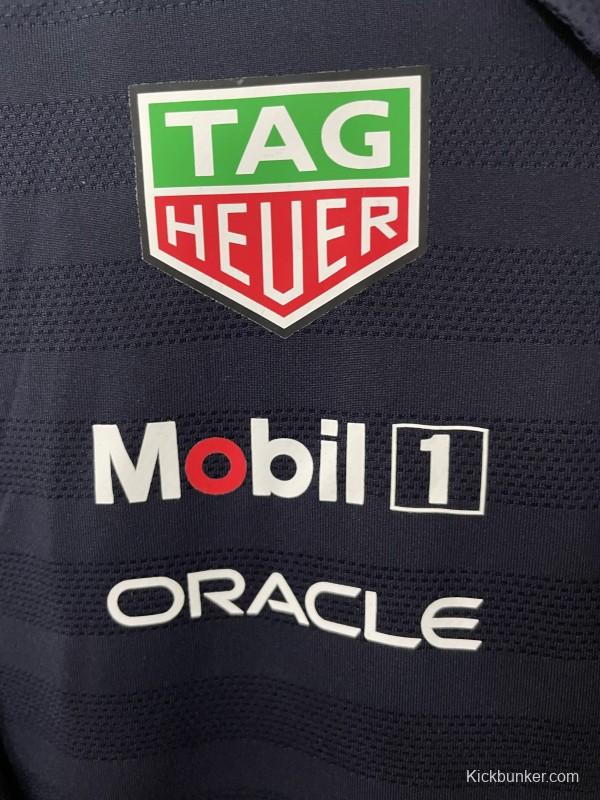 2026 F1 Oracle Red Bull Racing Navy with Red Stripes Polo Shirt