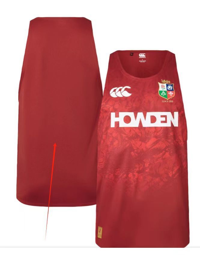 2025 British & Irish Lions Red with Pattern Singlet