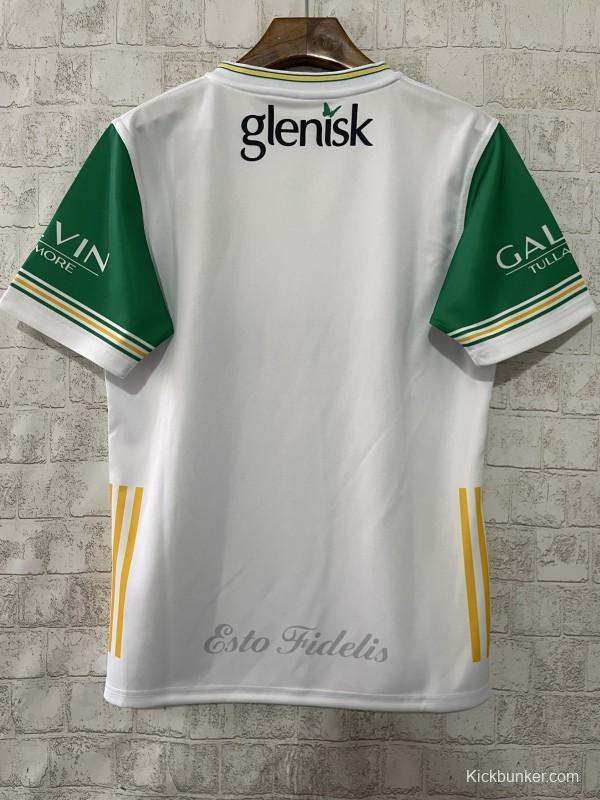 25/26 Offaly GAA White with Green Trim Away Jersey