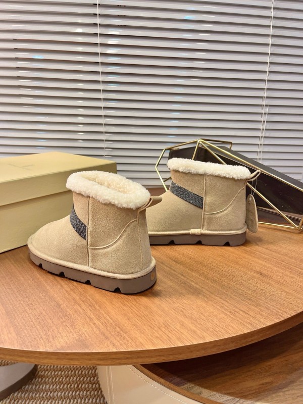 Brunello Cucinelli Winter New Snow Boots Sheepskin Buns Boots - AS00350