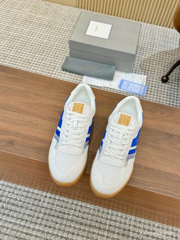 Tom Ford 2025 SS Casual Shoes with Classic Color Blocking and Imported Leather Insole - AS00350