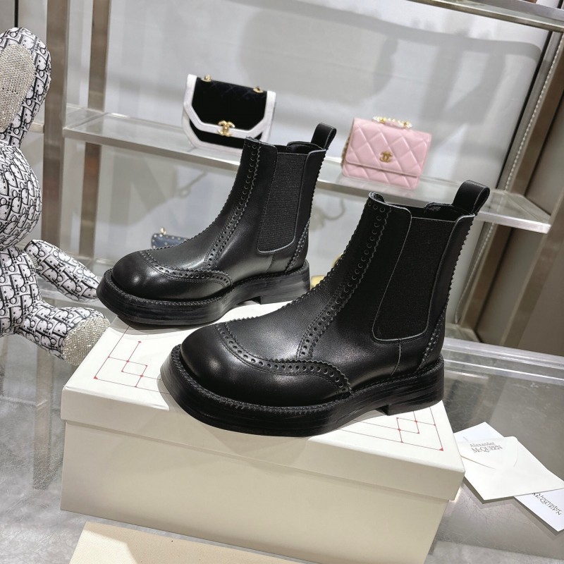 Alexander McQUEEN 2025 SS Retro Chelsea Ankle Boots - KFY00340/KFY00350