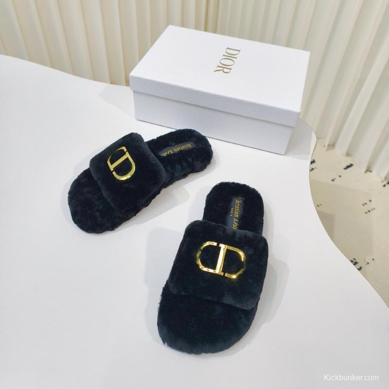 Dior Metal Buckle Wool Slippers Series - LY00280
