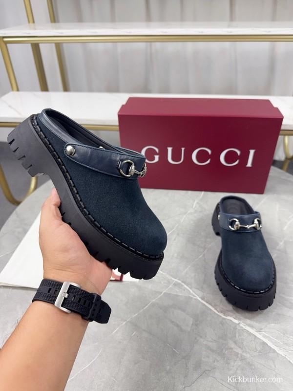 Gucci GG Platform Loafers with Lug Sole - KFY00280