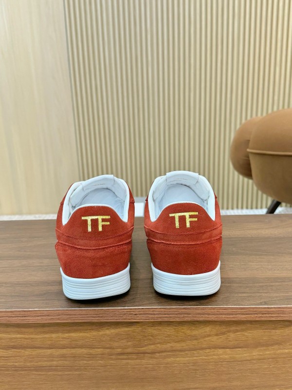 Tom Ford 2025 SS Casual Sneakers with Classic Color Blocking and Imported Leather Insole - AS00350