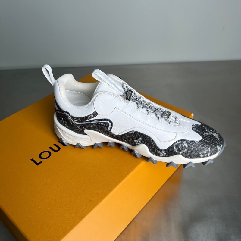 LV RUSH Calfskin Metal LV Circle Accessory Slip-Resistant Low-Top Casual Lifestyle Shoes - YC