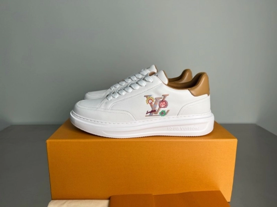 Louis Vuitton Beverly Hills Low-Top Fashion Sneakers Unisex Couple Style - YC