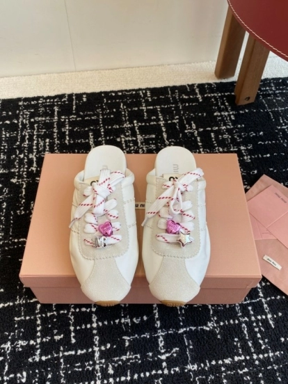 MiuMiu 2025 SS Early Spring Slip-On Trainer Loafer - KFY00295