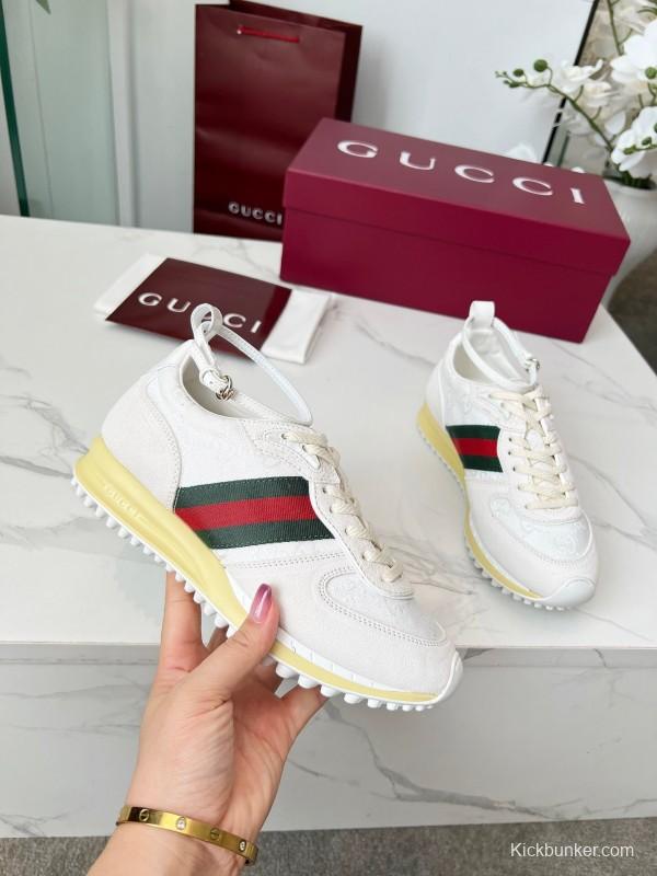 Gucci Women's Casual Shoes with GG Supreme Print and Metal Bit - AS00330