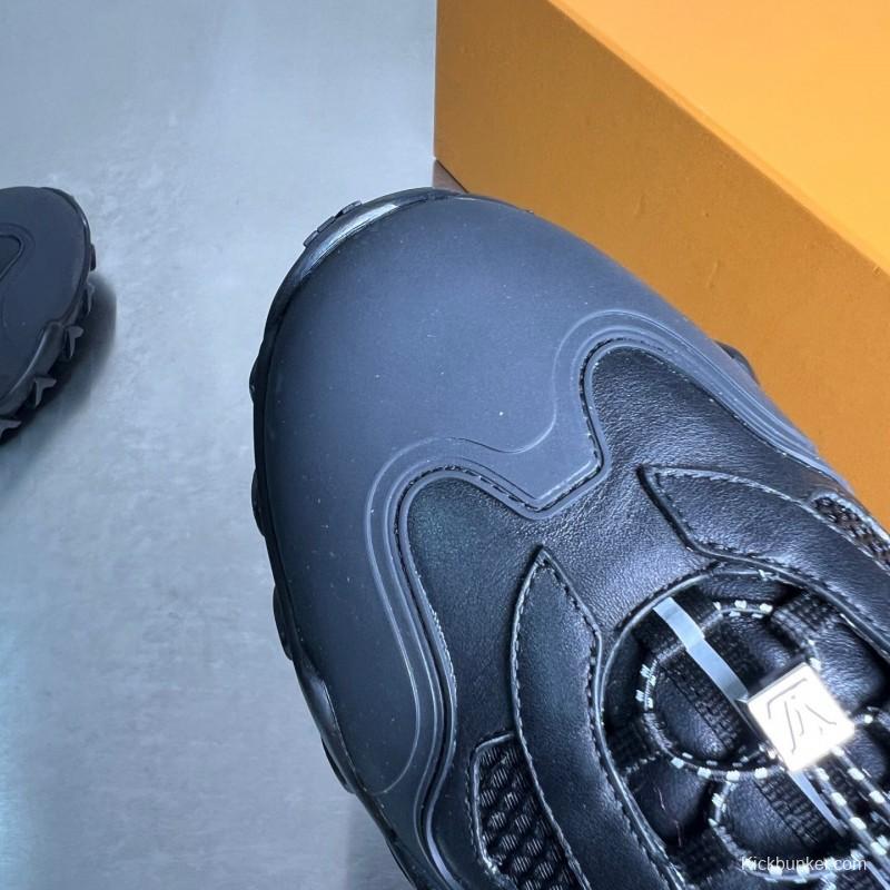 LV RUSH Calfskin Metal LV Circle Accessory Slip-Resistant Low-Top Casual Lifestyle Shoes - YC